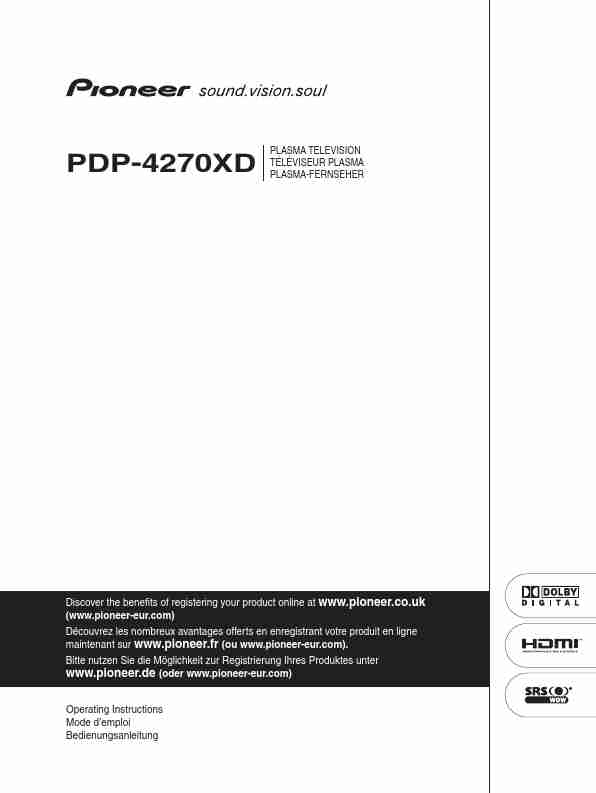 Pioneer Flat Panel Television PDP-4270XD-page_pdf